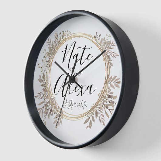 Chique moderne bloemenkrans bruiloft gepersonalise (Hoek)