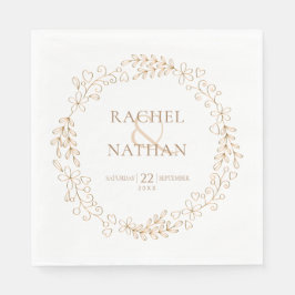 Chique Moderne Bloemenslinger Feestviering Servet