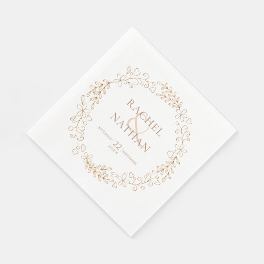 Chique Moderne Bloemenslinger Feestviering Servet (Hoek)