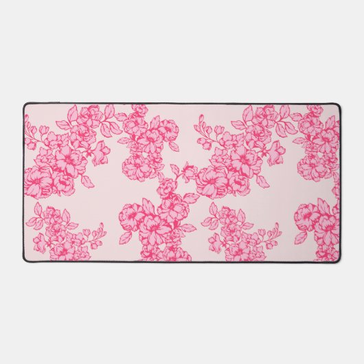 Chique moderne  bloemige botanische bureaumat (Voorkant)