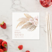 Chique Moderne Boho Pampas Gras Bruidsdouche  Servet (Insitu)