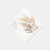 Chique Moderne Boho Pampas Gras Bruiloft Feest  Servet (Hoek)