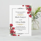 Chique moderne bruiloft uitnodiging (Staand voorkant)