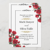 Chique moderne bruiloft uitnodiging (Voorkant / Achterkant)