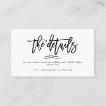 Chique+Moderne Brush Script Huwelijksdetails
