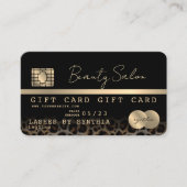 Chique moderne creditcard cadeaubon certificaat (Voorkant)