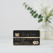 Chique moderne creditcard cadeaubon certificaat (Staand voorkant)