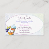 Chique moderne cupcakes patissier visitekaartje (Achterkant)