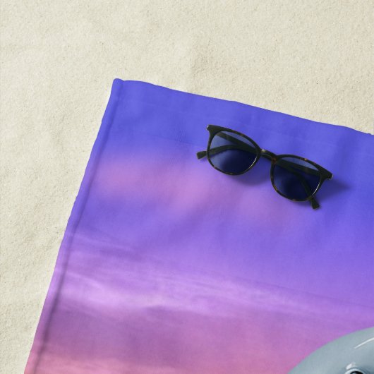 Chique moderne dolfijn, schildpadden en script op  strandlaken (In situ)