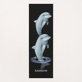 Chique moderne dolfijnen & tekst op zwart yogamat (Voorkant)