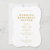 CHIQUE moderne eenvoudige repetitie diner mosterd Kaart (Voorkant)