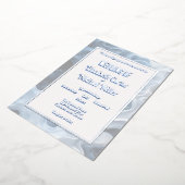 Chique moderne eigenzinnige blauwe pastels folie uitnodiging (Gedraaid)