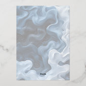 Chique moderne eigenzinnige blauwe pastels folie uitnodiging (Achterkant)