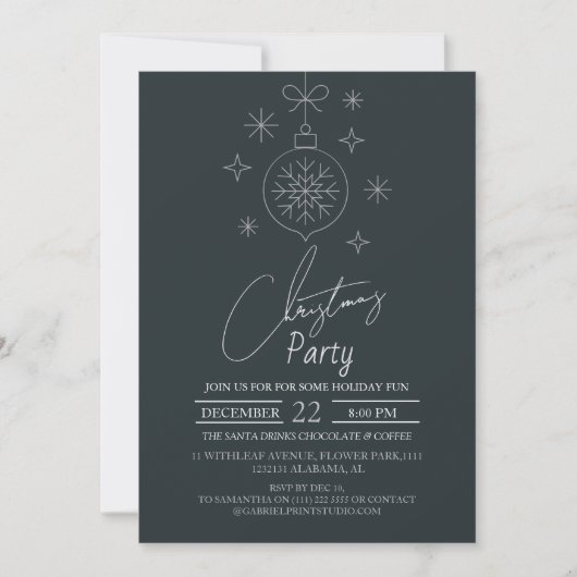 Chique Moderne Elegante Script Kerstfeest Kaart (Voorkant)