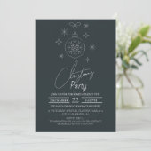 Chique Moderne Elegante Script Kerstfeest Kaart (Staand voorkant)