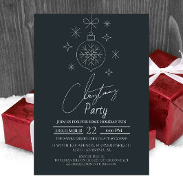 Chique Moderne Elegante Script Kerstfeest Kaart