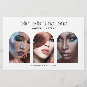 Chique moderne foto trio make-up artiest flyer