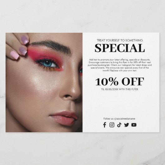 Chique moderne foto trio make-up artiest flyer (Achterkant)