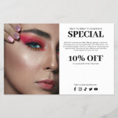 Chique moderne foto trio make-up artiest flyer (Achterkant)