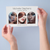 Chique moderne foto trio make-up artiest flyer (Hand)