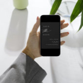 Chique moderne foto zwart & wit bruiloft save the date