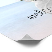 Chique moderne gepersonaliseerde fotobruiloftswelk poster (Hoek)