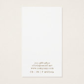 Chique moderne gouden cirkel logo sieraden display visitekaartje (Achterkant)