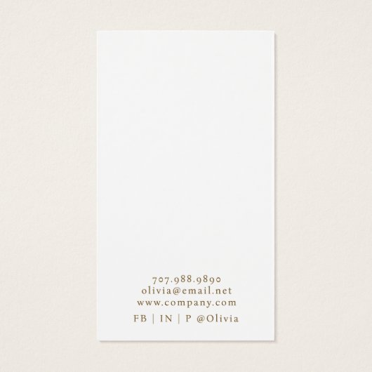 Chique moderne gouden cirkel logo sieraden display visitekaartje (Achterkant)