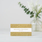 Chique Moderne Gouden Glitters Visitekaartje (Staand voorkant)