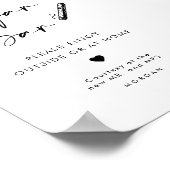 Chique moderne gunst sigaar bar bruiloft teken poster (Hoek)