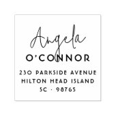 Chique moderne handschrift naam & retour adres  zelfinktende stempel (Design)