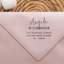 Chique moderne handschrift naam & retour adres  zelfinktende stempel