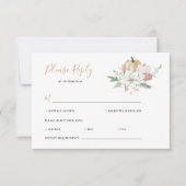 Chique moderne herfst herfstpompoen elegante bruil RSVP kaartje (Voorkant)