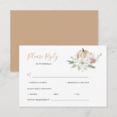 Chique moderne herfst herfstpompoen elegante bruil RSVP kaartje (Voorkant / Achterkant)