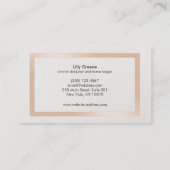 Chique moderne interieurdecorator turquoise visitekaartje (Achterkant)