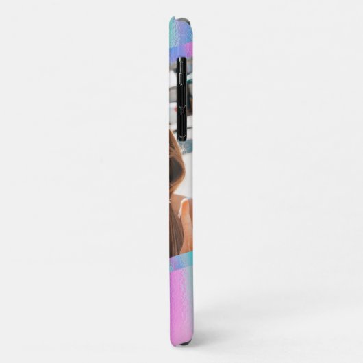 Chique moderne iriserende meisjesfoto gepersonalis Case-Mate iPhone case (Achterkant/links)