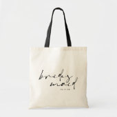 Chique moderne kalligrafie bruidsmeisje tote bag (Voorkant)