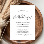 Chique moderne kalligrafie script hart foto bruilo kaart