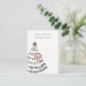 Chique moderne kerstboom lege sieraden display visitekaartje (Staand voorkant)