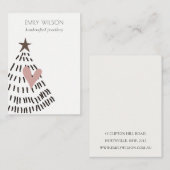 Chique moderne kerstboom lege sieraden display visitekaartje (Voorkant / Achterkant)