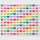 Chique moderne kleurrijke harten Valentijnsdag Cadeaupapier (Vlak)