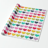 Chique moderne kleurrijke harten Valentijnsdag Cadeaupapier (Uitgerold)