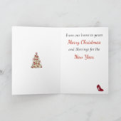 Chique moderne lesbische koppel kerstkaart kaart (Binnen)