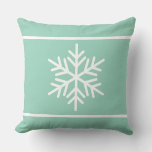 Chique moderne lichte turquoise witte strepen snee kussen