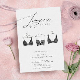 Chique moderne lingerie vrijgezellenfeest kaart