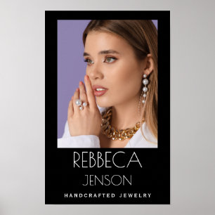 Chique Moderne Luxe Glam Gouden Sieradenontwerper Poster