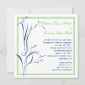 Chique moderne marine en groene wervelingen kaart (Voorkant)