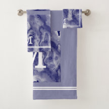 Chique moderne marine en stoffig blauw marmer mono