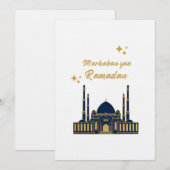 Chique Moderne Minimal Ramadan Groet Kaart (Voorkant / Achterkant)