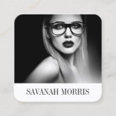 Chique moderne minimale eenvoudige professionele f vierkante visitekaartje (Voorkant)